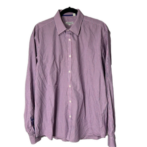 Men’s Jeremy Argyle NYC button up dress shirt red white blue super nice‎